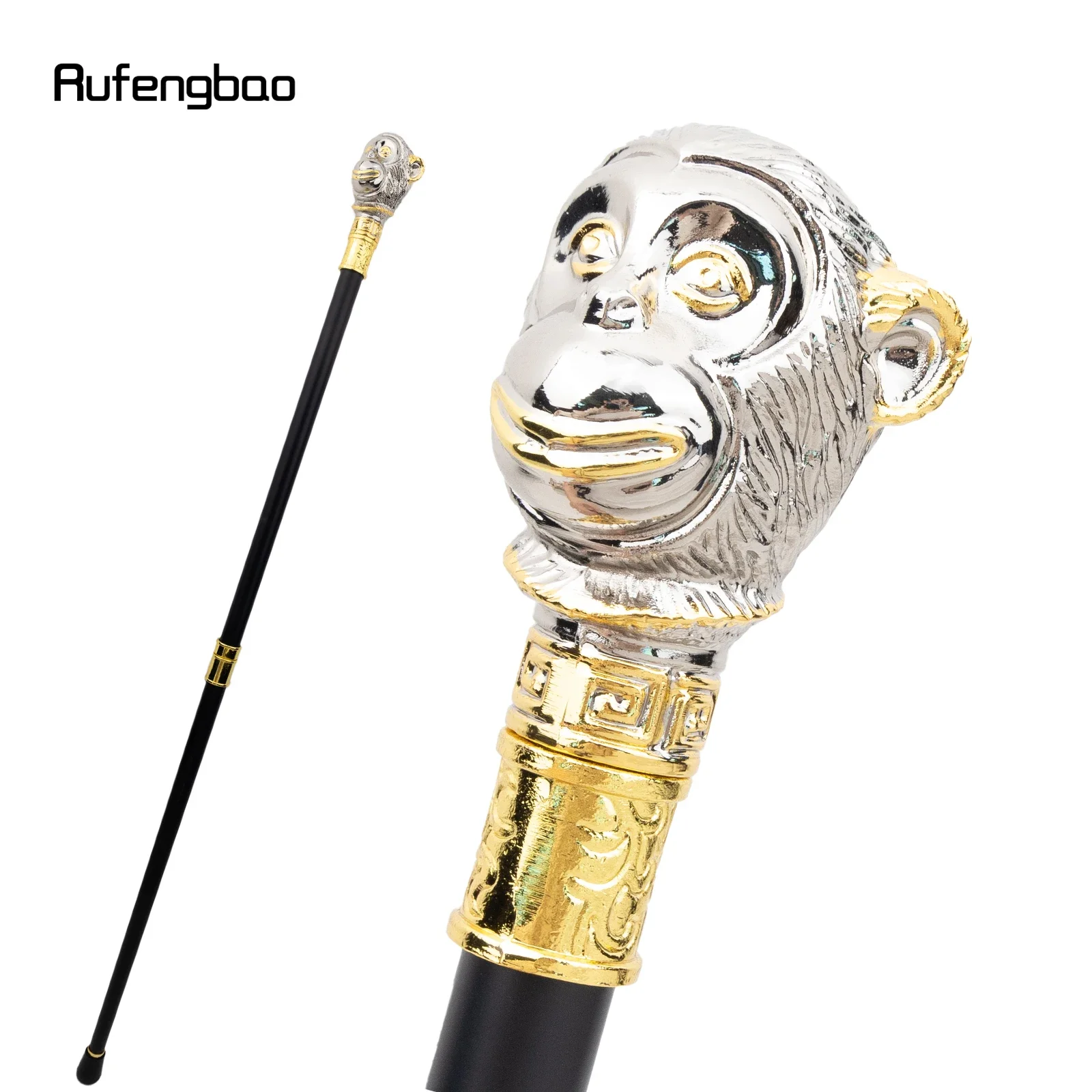 الذهبي الأبيض القرد الحيوان موضة عصا للمشي ديكور Cospaly خمر حفلة أداء عصري المرحلة قصب 92 سنتيمتر