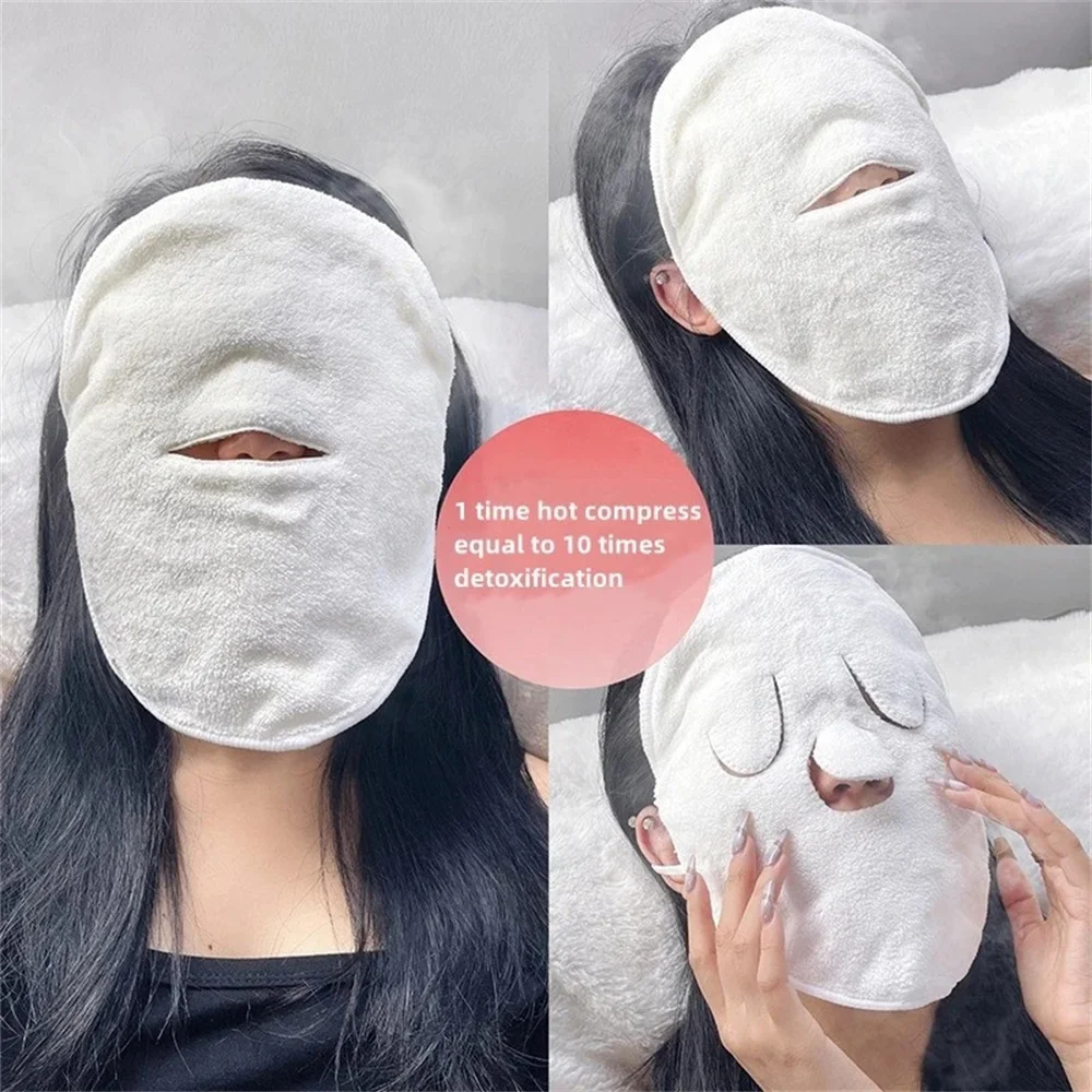 Skin Care Mask Cotton Hot Compress Towel Wet Compress Steamed Face Towel Opens Skin Pore Clean Compress Beauty Facial Care Tools