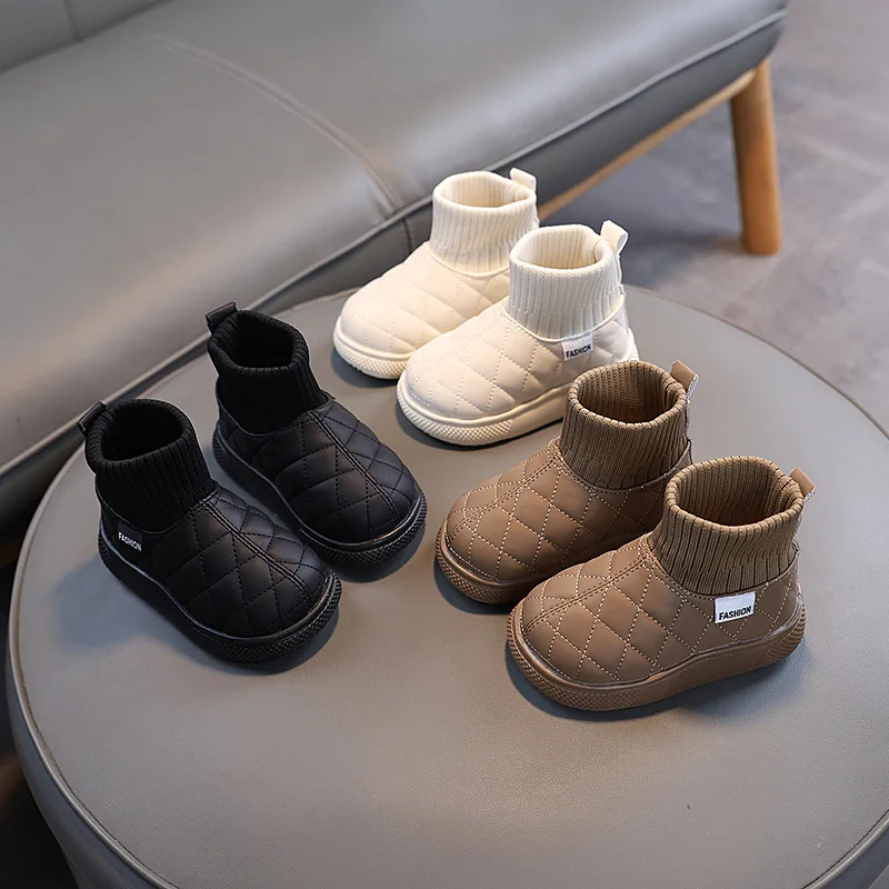 

Girl Boot Autumn New Fashion Kid Boots Velvet Warm Cotton Shoe Light Girl Snow Boot Boy Winter Boots Ankle Bootтуфли Для Девочки