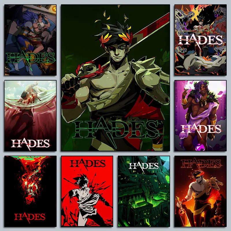 Hades لعبة المشارك ملحمة الأسطورية الفن قماش اللوحة عالية الجودة طباعة مثالية للاعبين غرفة ديكور المنزل جدار صورة فنية