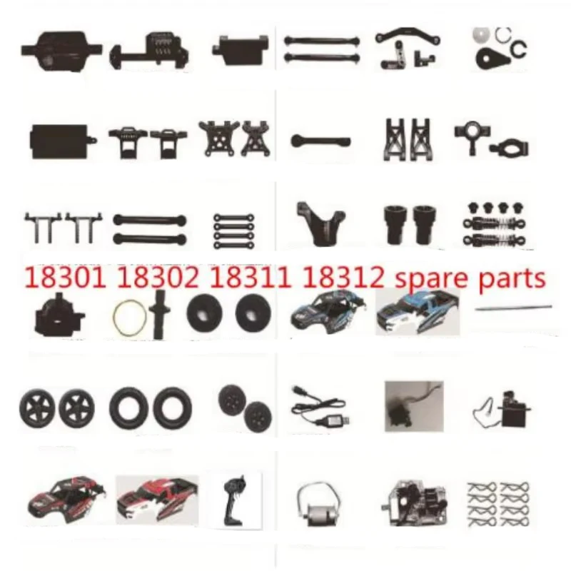 HS 18301 18311 18301 18302 18321 RC pièces de rechange de voiture moteur récepteur conseil Servos coque de voiture pneu amortisseur bras oscillant engrenage