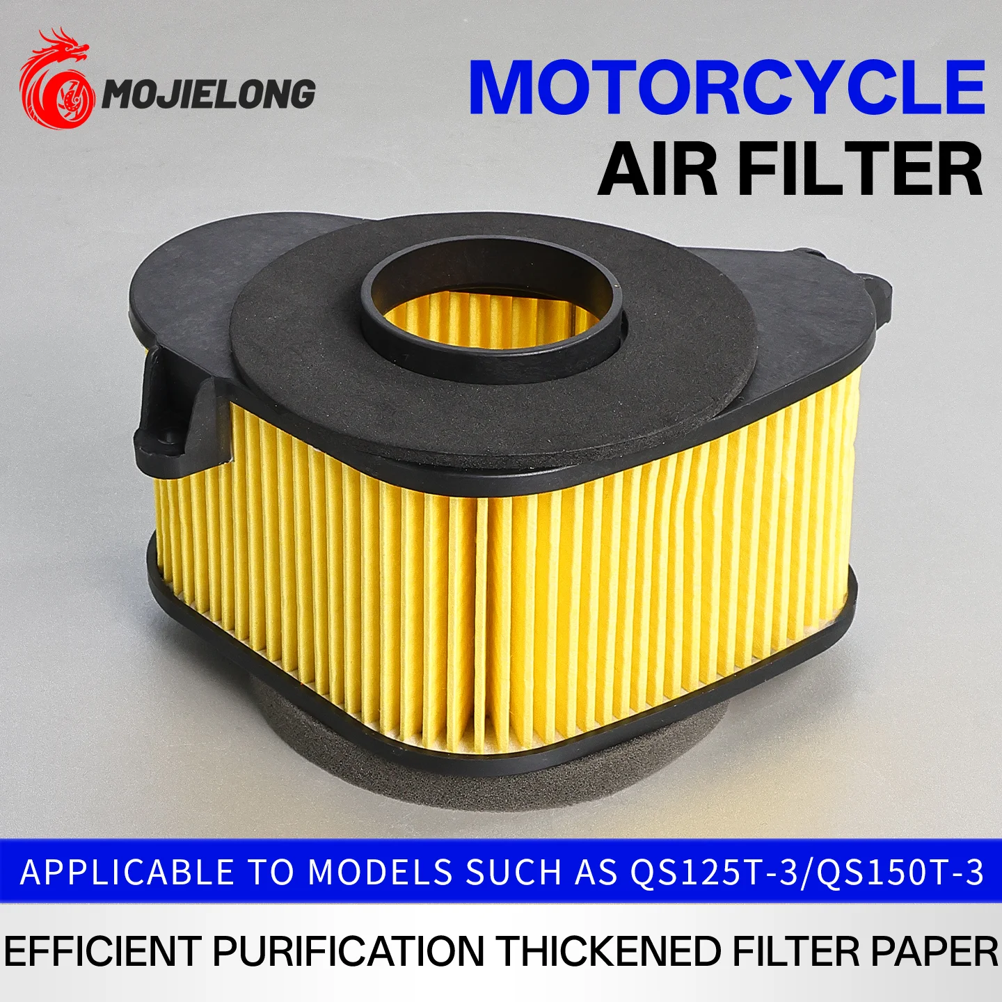 

Motorcycle Fengcai QS150T-3 universal filter, QS125T-3 Fengcai air filter for scooters, pedal bike filter.