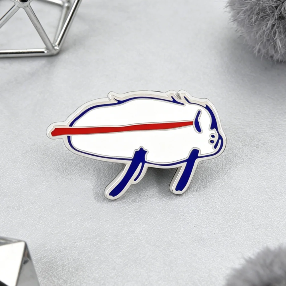 Funny Josh Allen Potato Buffalo Enamel Pin Buffalo Bills Hand Drawn Logo Brooch Football Sports Fan Art Badge Meme Jewelry Gift