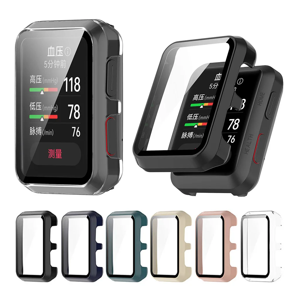 PC + Tempered Glass Protective Case For Huawei Watch D Full Screen Protector Shell Frame Bumper