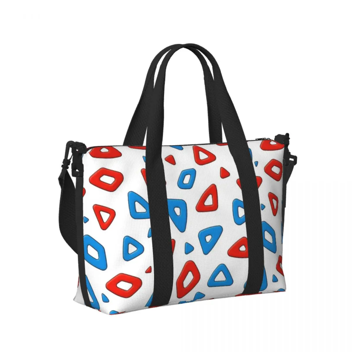 

Custom Togepi Stains Beach Travel Bag Large Capacity Tote Bags for Gym Sport Women Shopping Duffle Shoulder Bag