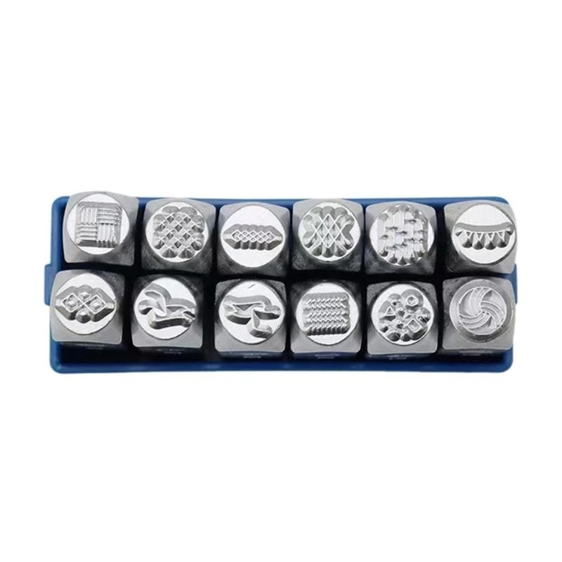 12 Pack Jewelry Carving Tool Metal Set Jewelry Engraving Tool Steel Texture for Pattern Making and Texturing 55KA