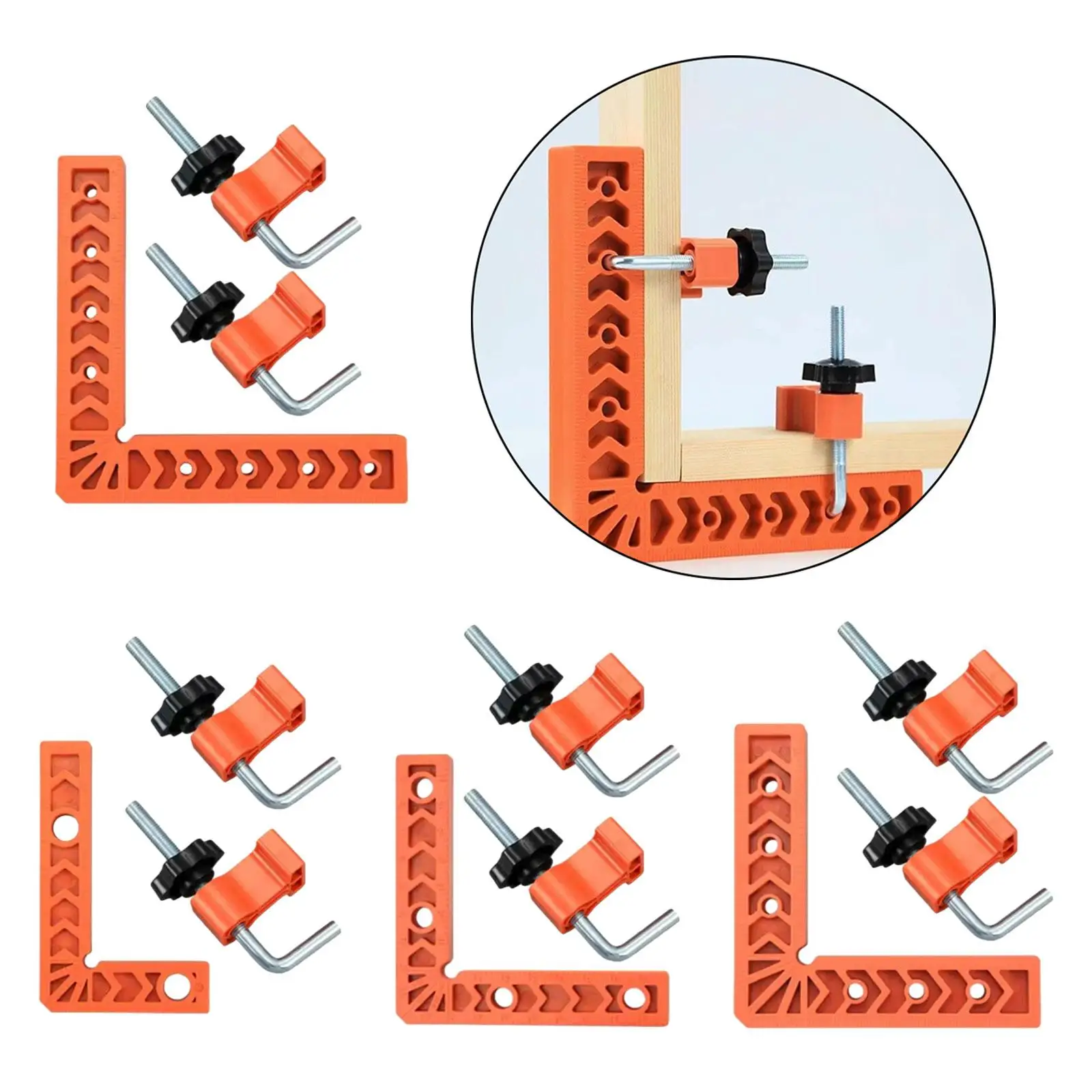 90 Degree Corner Clamp Professional Positioning Square Clamping Square Carpentry Squares for Boxes Cabinets Picture Frames