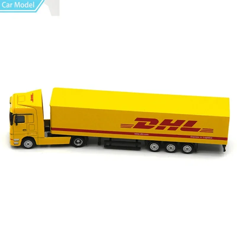 1:87 Scale Alloy Container Truck Transporter Model Simulation Diecast Engineering Vehicle Child Toy Gift Collection Display