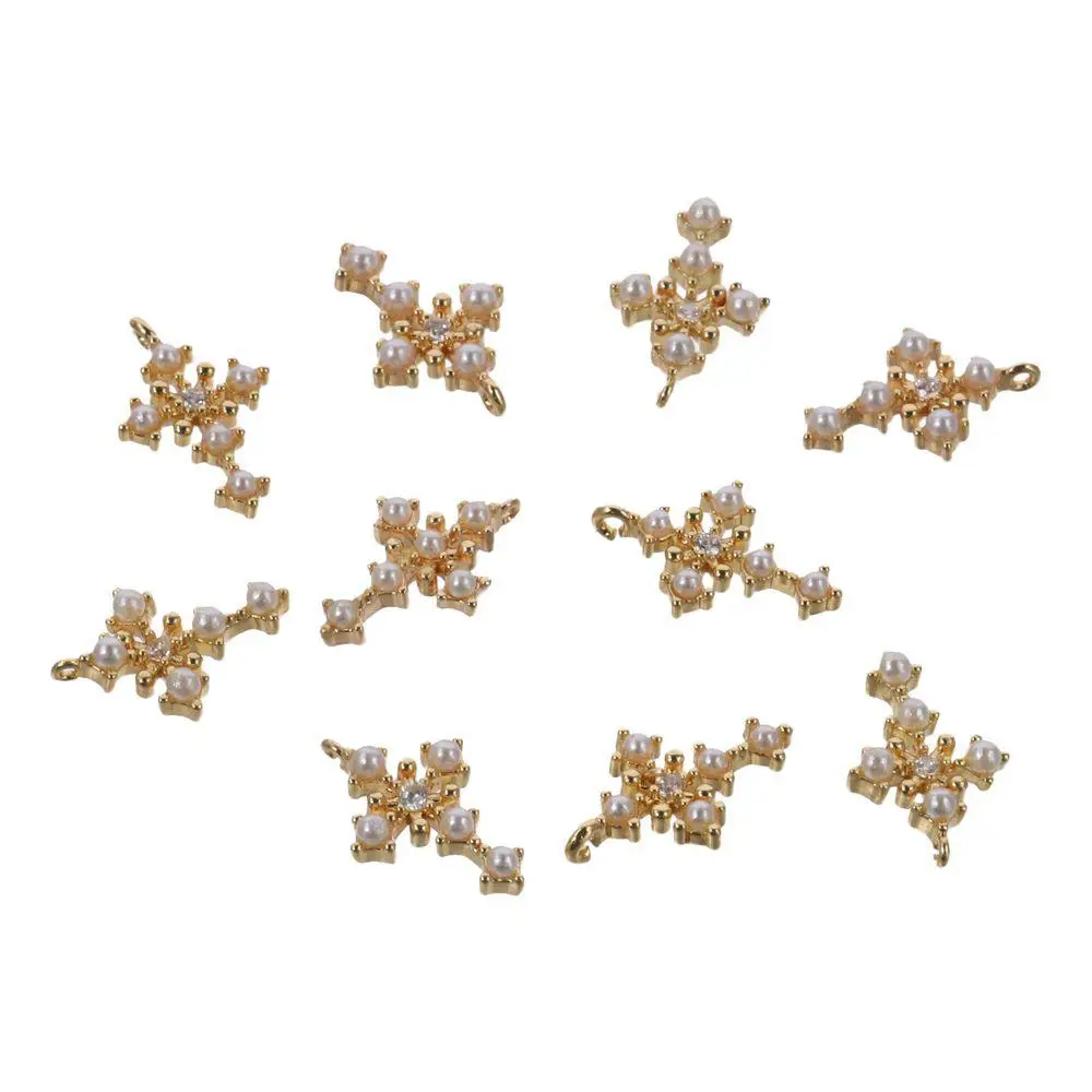 Brass Cross Charms Gold Cubic Zirconia Cross Pendant Micro Pave Cubic Zirconia Charms Handmade Crafts Lovers