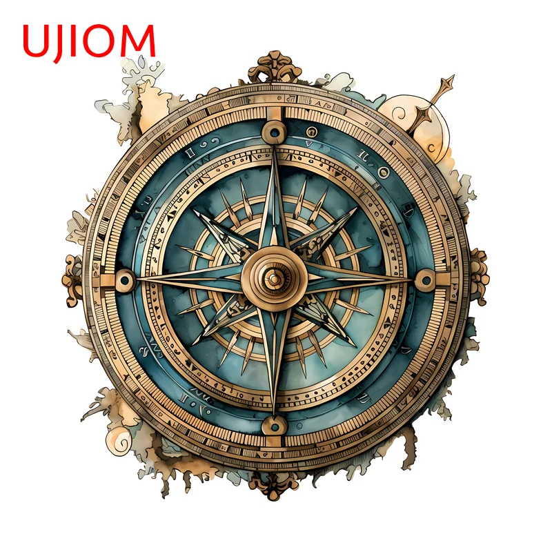 UJIOM Hot Selling Compass Wall Sticker Premium Amusing Design Wallpaper Customizable Decal Suitable For Kitchen Wardrobe Decor