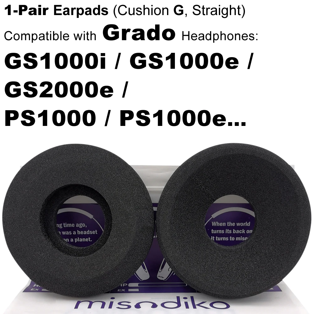 misodiko Foam Earpads Replacement for Grado GS1000i, GS1000e, GS2000e, PS1000, PS1000e Headphones (Cushions G)