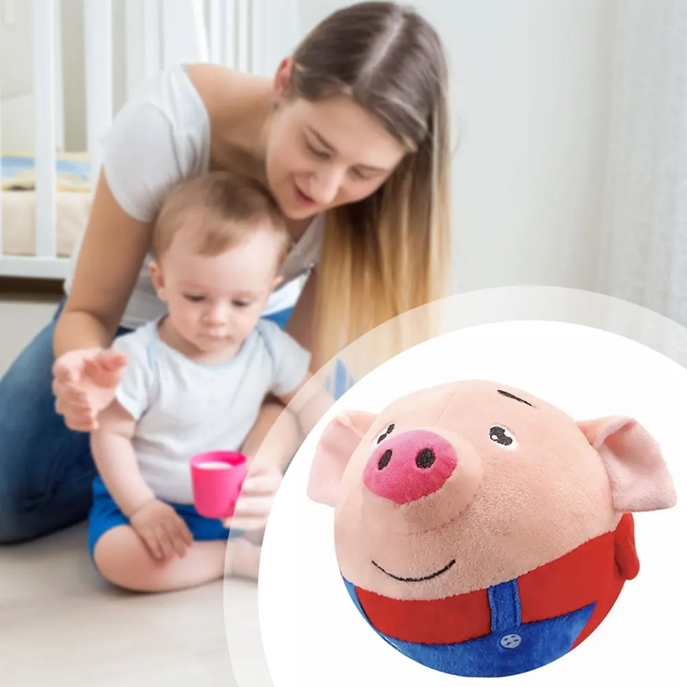 เด็กทารก Soothing Tool, Musical Bouncing Ball, พัฒนาการการเรียนรู้ภาษาอังกฤษหมูสำหรับเด็ก, ของเล่นตุ๊กตาสัตว์เลี้ยงสำหรับในร่ม