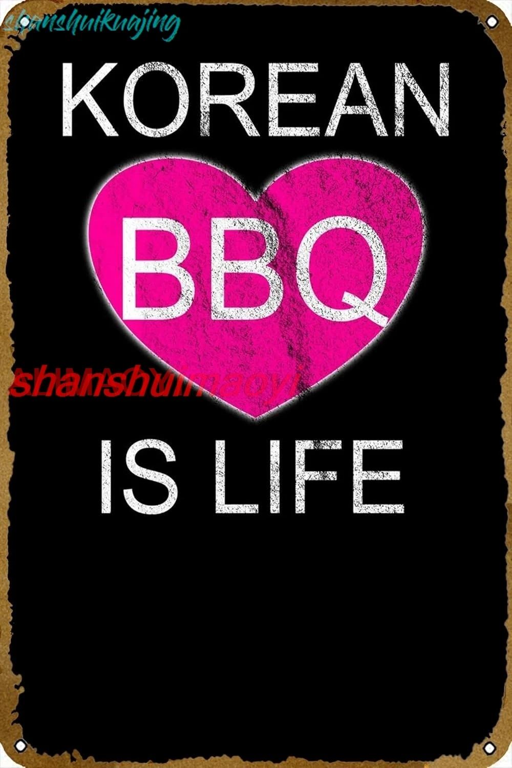 Korean Barbecue is Life Comics Poster Comics Vintage Tin Metal Sign 8x12 Inch Wall Decor 8 x 12 Inch FGDD sign