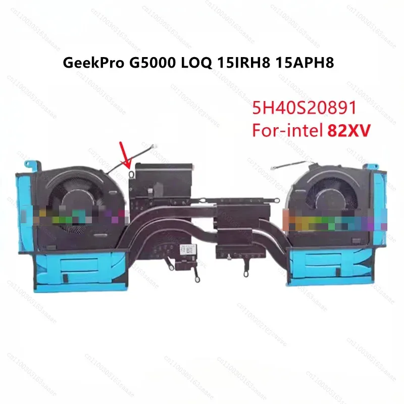 Новый оригинальный процессор/GPU кулер для ноутбука, радиатор и вентилятор для Lenovo GeekPro G5000 LOQ 15IRH8 15APH8 82XT 82XV 5H40S20891 5H40S20912 XMSJ