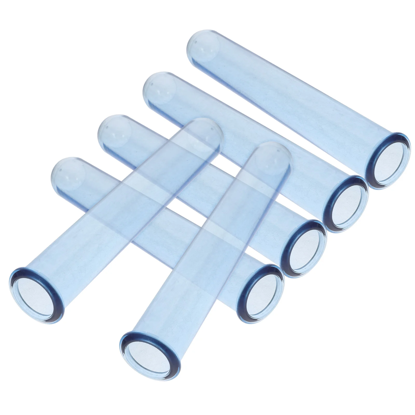 

6Pcs Clear Hydroponic Flower Vase Test Tubes 12Cm Propagation Station Small Transparent Vases Home Office Desktop Decoration