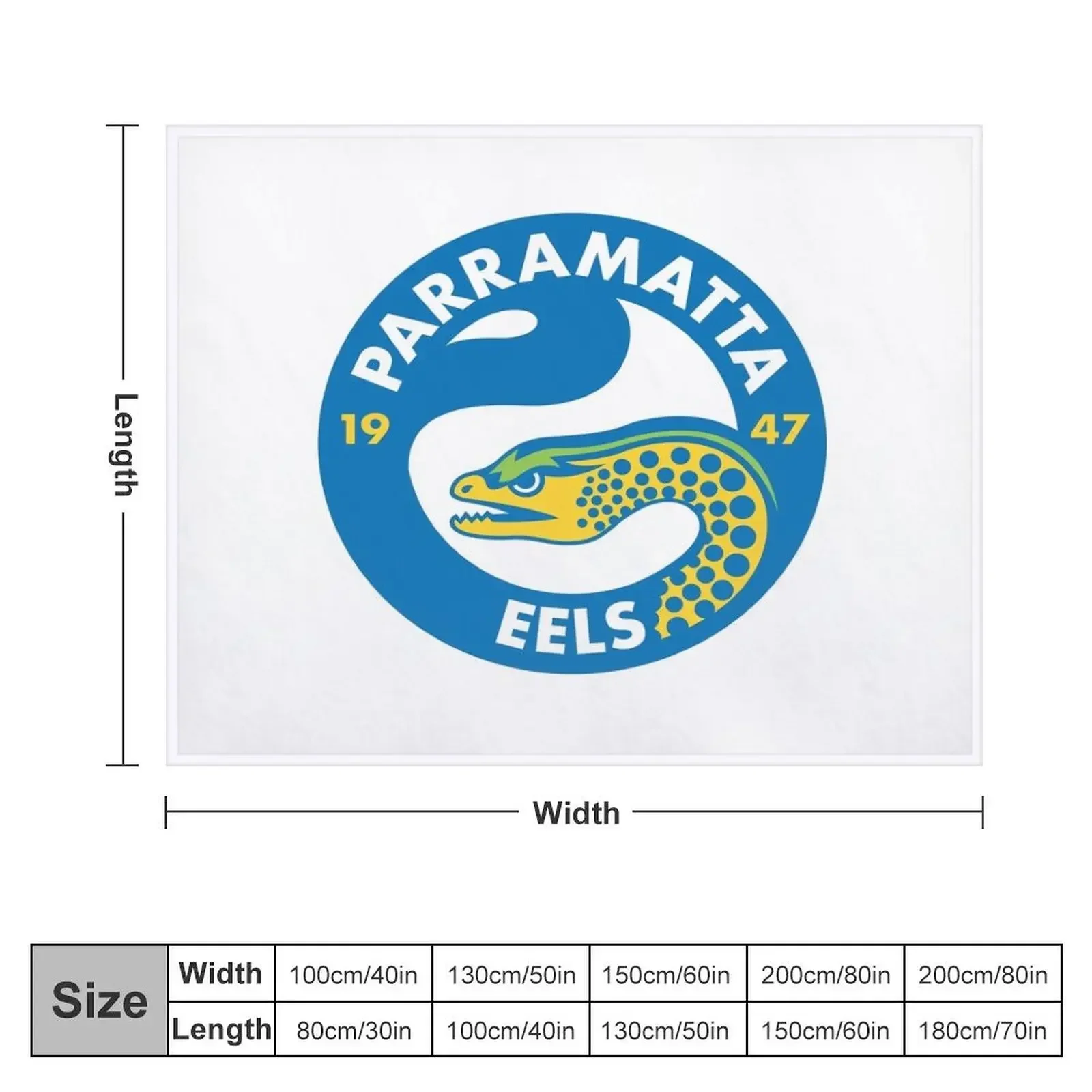 Parramatta Eels Throw Blanket Fashion Sofas Decorative Throw Retros Camping Blankets