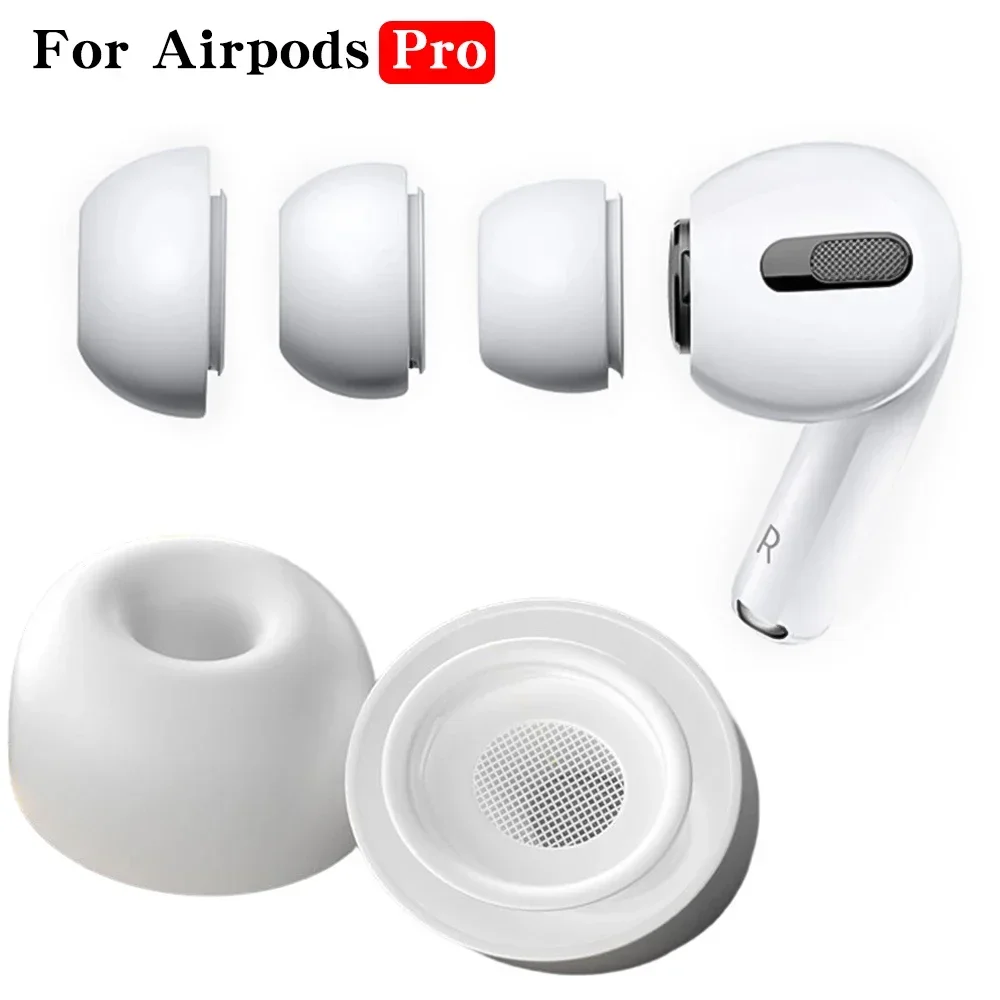 Universal Replacement Ear Tips for Apple Airpods Pro 1 2 Silicone Earbuds Noise Reduction Hole Soft Comfortable Fit Eartips