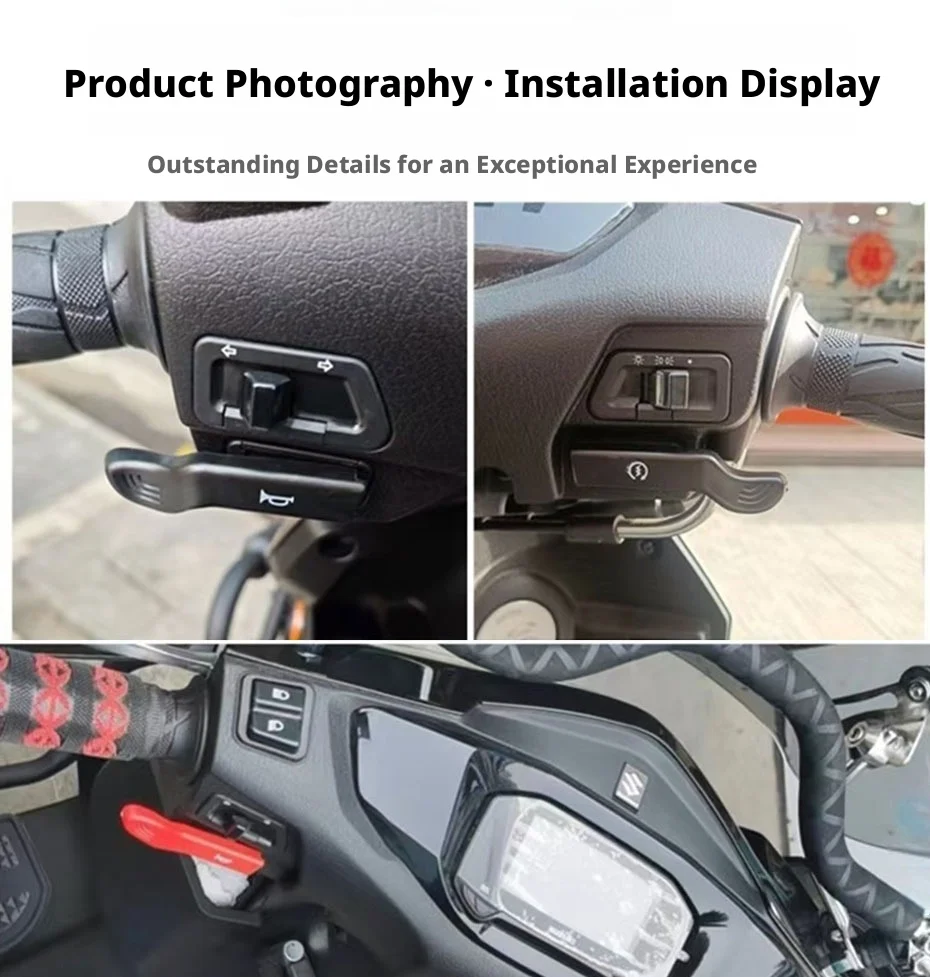 Motorrad-Modifikationsknopf Hupenschalter-Verlängerung Motorrad-Modifikation Startknopf Hupenschalter-Abdeckung – Detail 9