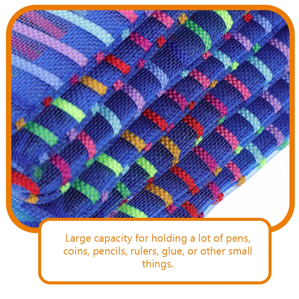 

8pcs Portable Pencil Large Capacity Pen Storage Bag Cash Bag School Stationery Holder Zipper Design Pencil Organizer