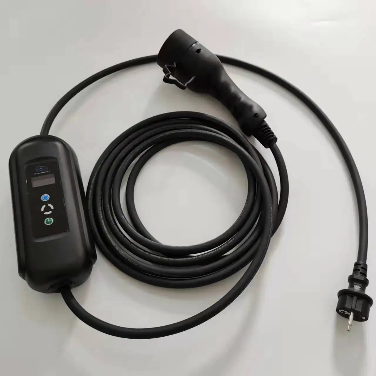 Caja de pared modelo 2, Cable de carga para coche eléctrico, 7kw, 32A, 16A, tipo 1, tipo 2, estación de carga EV con una sola frase