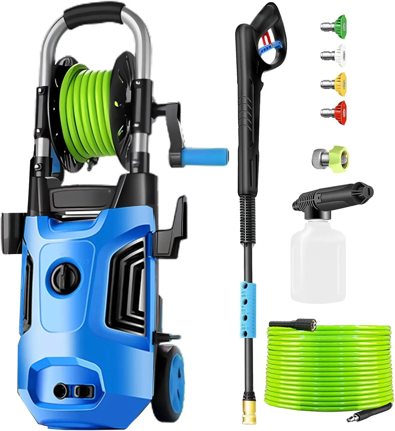 

Electric Pressure Washer 4800 PSI 4.0 GPM Power Washers Electric Powered with with 33ft Pressure Hose, 4 Nozzle and Foam Cannon,