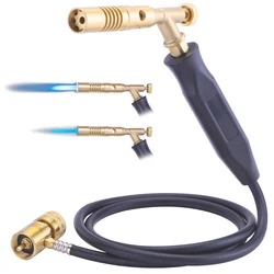 Big Propane Torch Head, Solid Brass Soldering Torch with 4.5Ft Hose, Fuel by MAPP MAP Pro Propane, Mapp Map Gas Torch Kit Torch