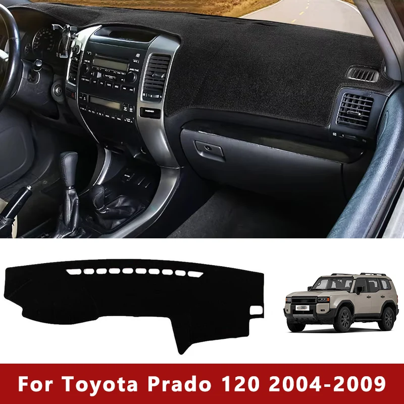 

Car Dashboard Covers Dash Sun Shade Mat Non-slip Pad Accessories For Toyota Prado 120 FJ120 2004 2005 2006 2007 2008 2009