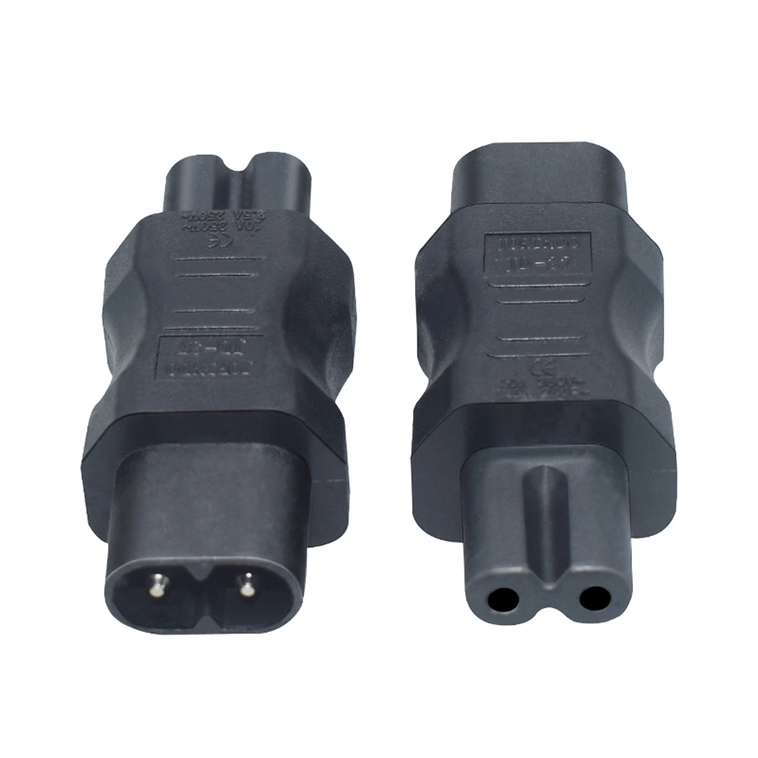 10pcs C8 C7 Plug Adaptor Connector IEC 320 C8 to C7 Electric AC Power Socket Adapter Extension Conveter Outlet Inline Cable