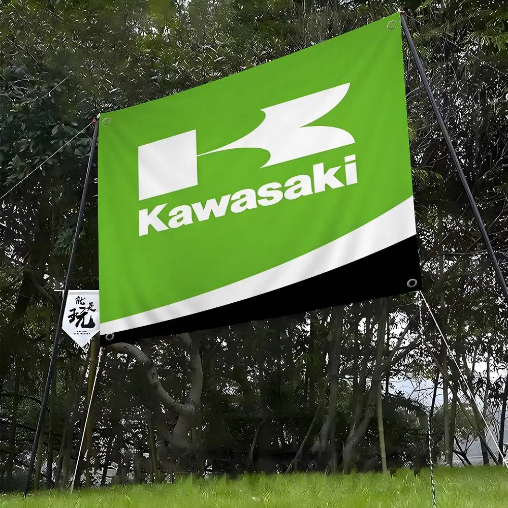 K-kawasakis Logo Retro Flags Multiple Choice Living Studio Booth Interior Decoration Banner