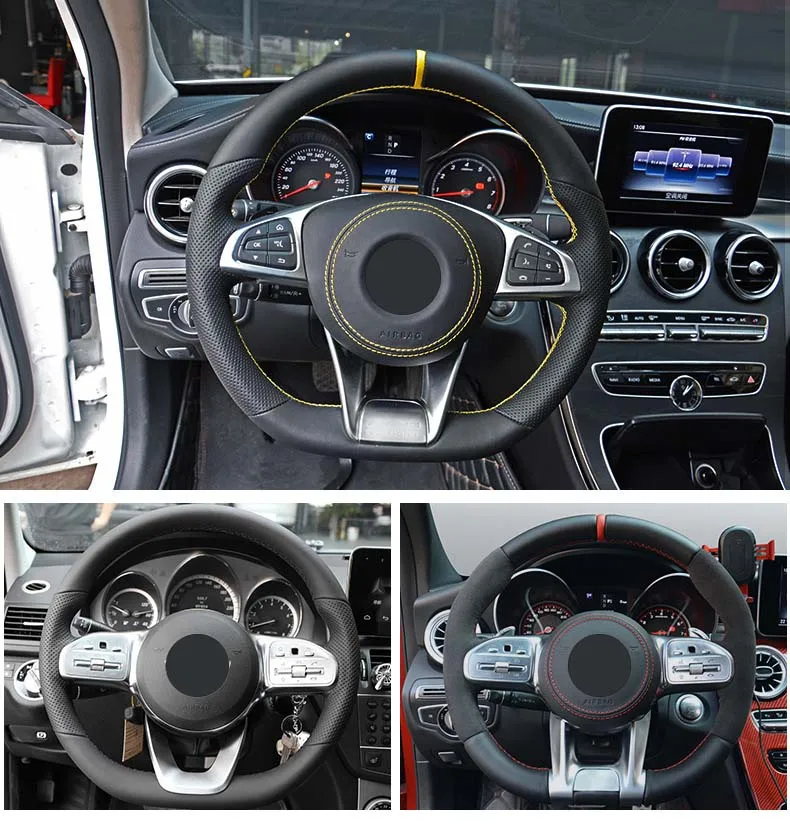 All Model Benz A B E Gla Cla Glc Gls Gle C Class Mercedes-Benz Benz Gle Gls Carbon Fiber Steering Wheel