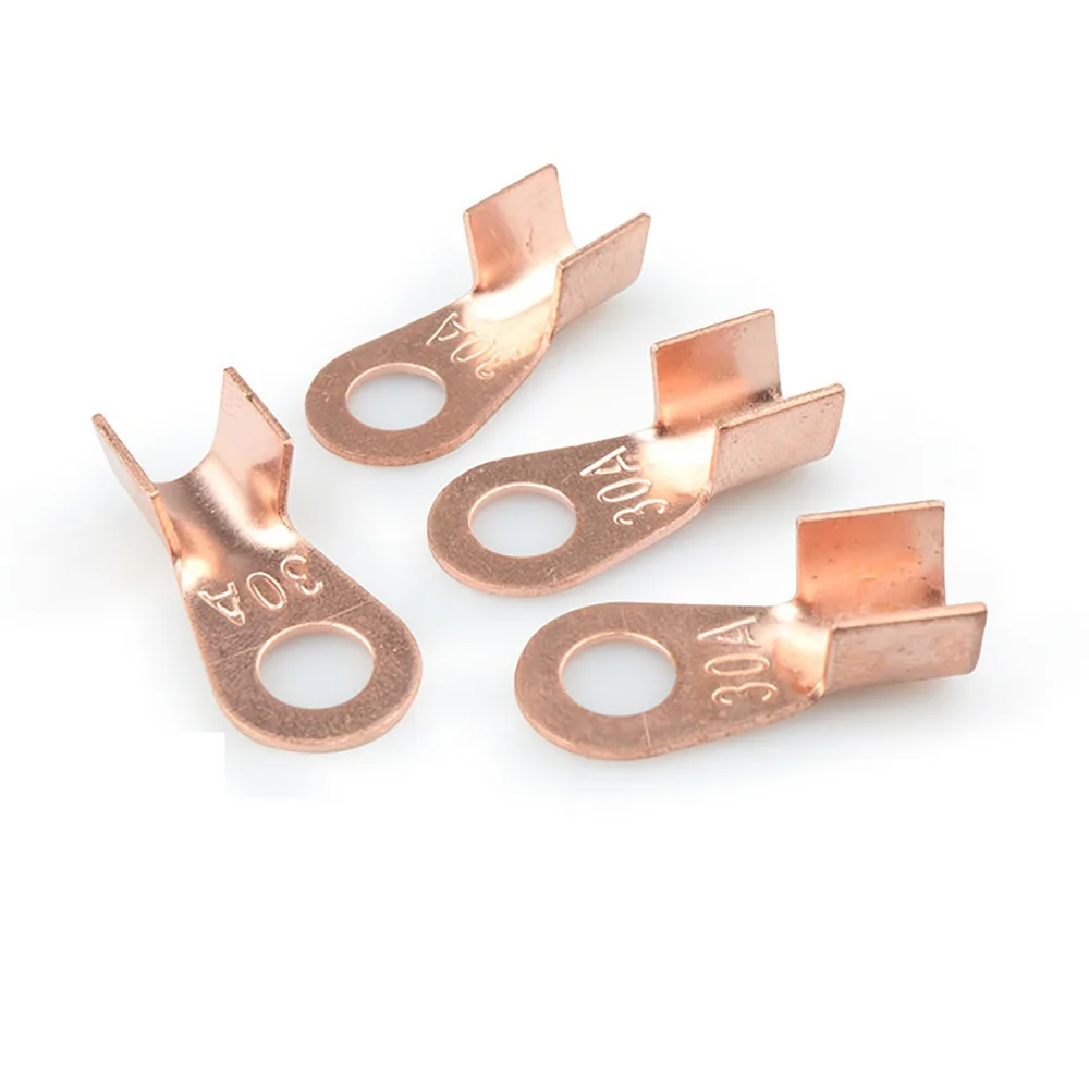 OT Type Wire Terminal Copper Nose Lugs Crimp Open Mouth Cable End Connector 30/60/100/150A Crimping Ring wire terminal connector