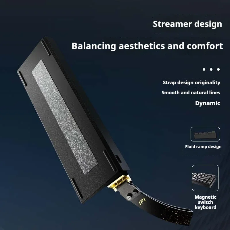 IPI FLASH68 لوحة مفاتيح سلكية مغناطيسية RT0.01 لوحة مفاتيح ميكانيكية من سبائك الألومنيوم للرياضات الإلكترونية RGB ملحقات ألعاب مخصصة