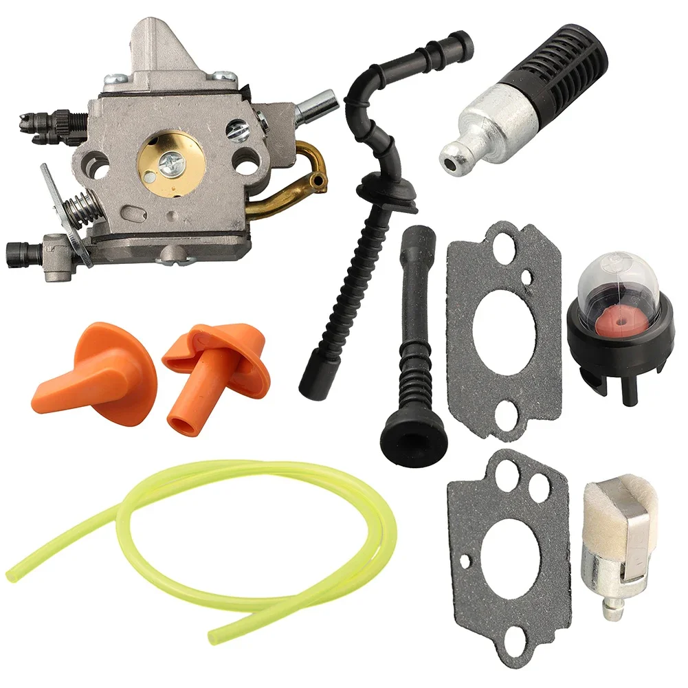 1 Set Carburetor Kit With Gasket/Fuel Filter/Fuel Hose And Bulb With Fuel Line 137-120-0650 For MS192 MS192T MS192TC Chainsaws ﻿