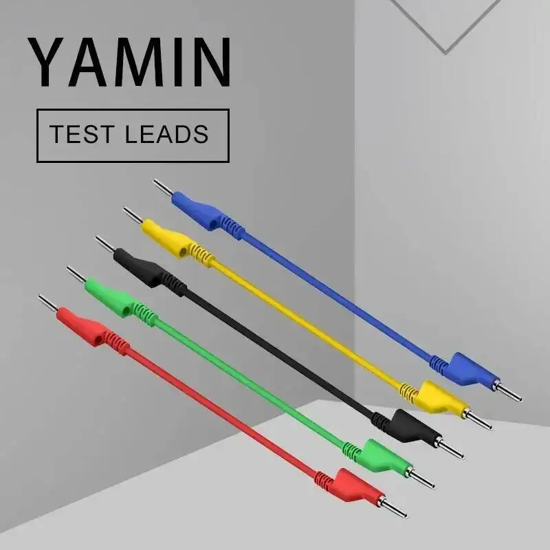 One Meter Power Test Lead 4mm Double Head Banana Plug With Wire 1m 1 / 2.5 mm2 20A Silica Gel Connecting Wires