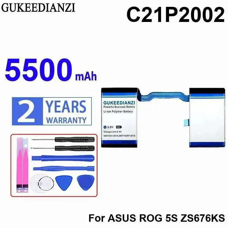 

Mobile Phone Battery C21P2002 High Capacity For Asus Rog 5S ZS676KS 5500Mah Reliable Replacement