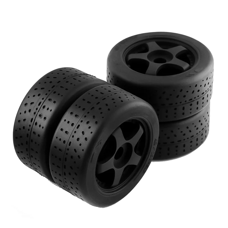 4 szt. Plastikowa gumowa opona koลa do ARRMA 1/7 INFRACTION 6S F1 LIMITLESS RC Car, czarna