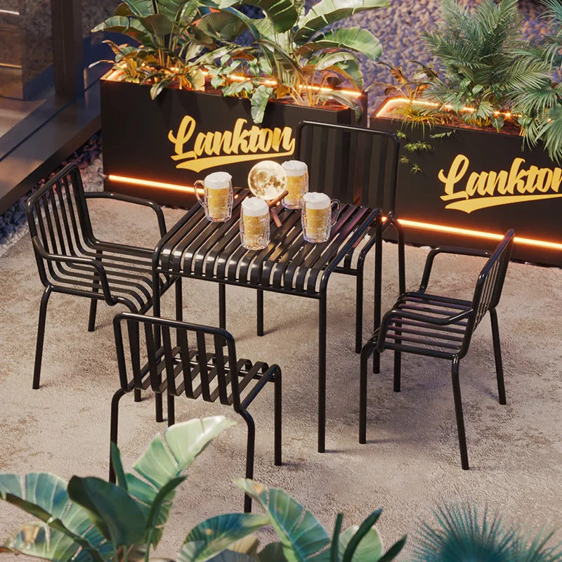 outdoor-leisure-area-tables-and-chairs-milk-tea-shop-coffee-shop-industrial-style-layout-courtyard-balcony-small-tea-table-and-c