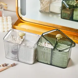 Acrylic Swabs Cosmetic Organizer Storage Box Desktop Dust-Proof Makeup Removal Cotton Lipstick Cosmetics Organization Holder