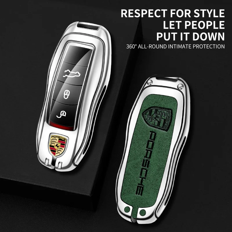 Funda para llave inteligente de coche, carcasa para Porsche Panamera Spyder Carrera Macan Boxster Cayman Cayenne 911 970 981, accesorios para llaveros