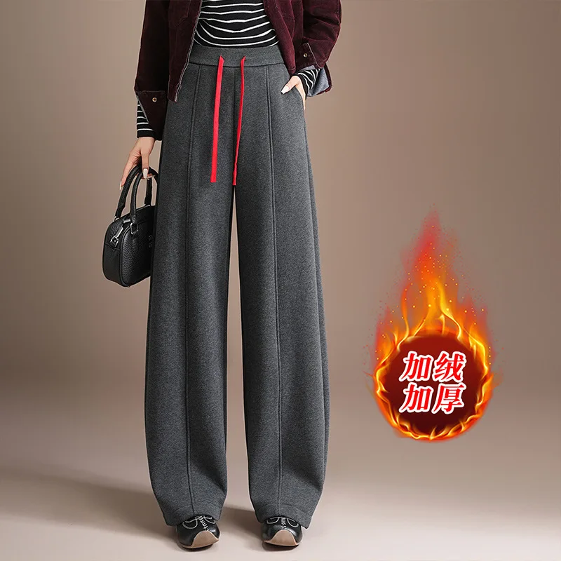 التنقل السراويل Scimitar الدافئة مبطنة بالصوف السراويل عارضة عالية الخصر