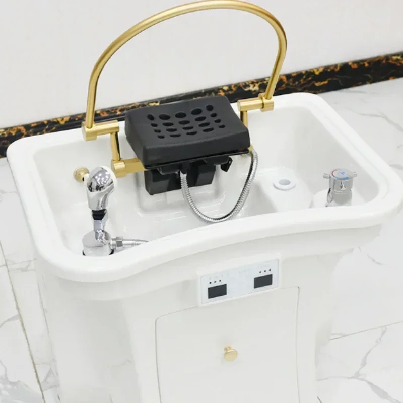 

Easy Water Circulation Salon Chair Washing Massage Portable Hair Spa Salon Chair Electric Beauty Sandalye Sedia Facial Furniture