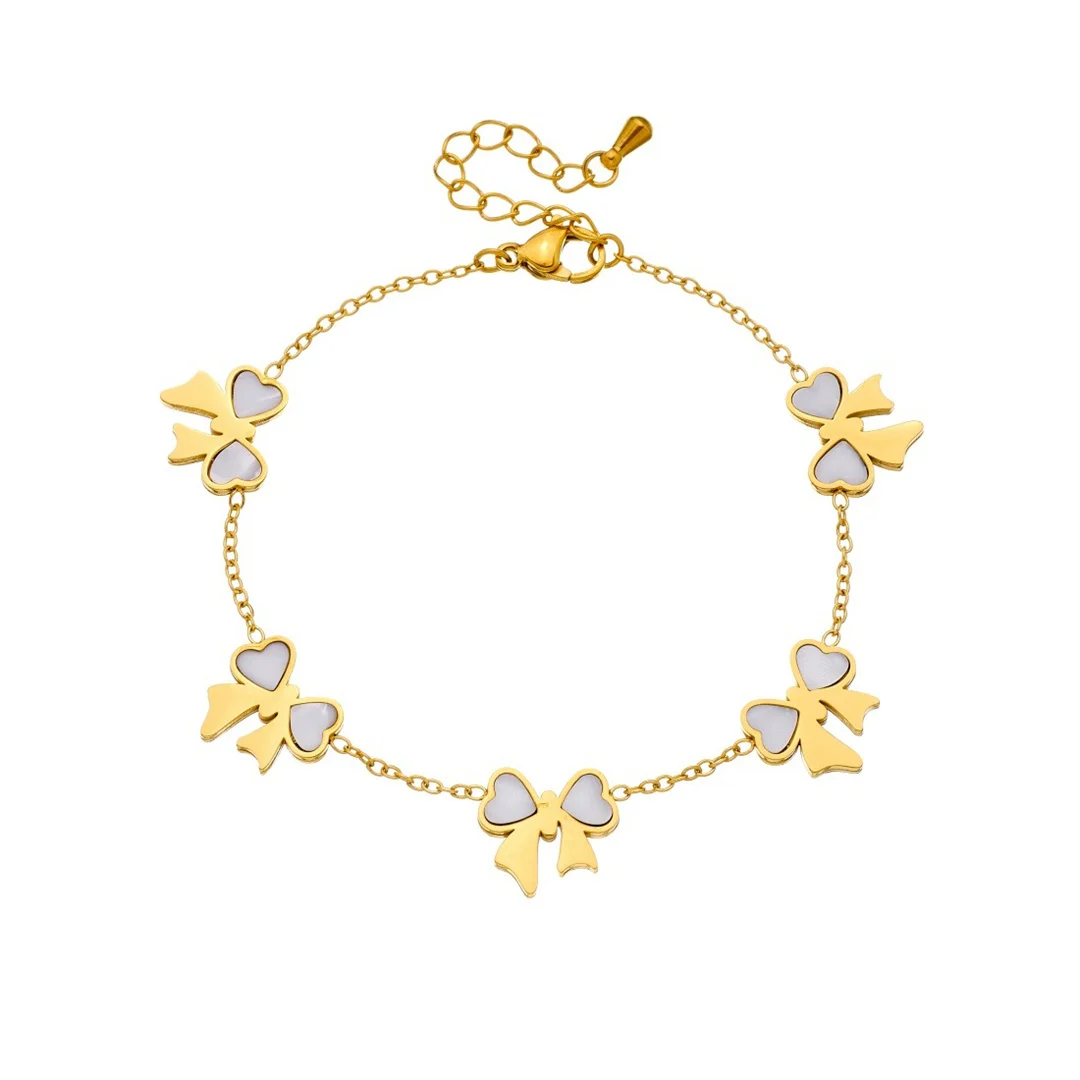 

Vintage Statement Animal Butterfly Charm Bracelet Female Gold Color Stainless Steel Chain Link Bracelets for Women Jewelry Gift