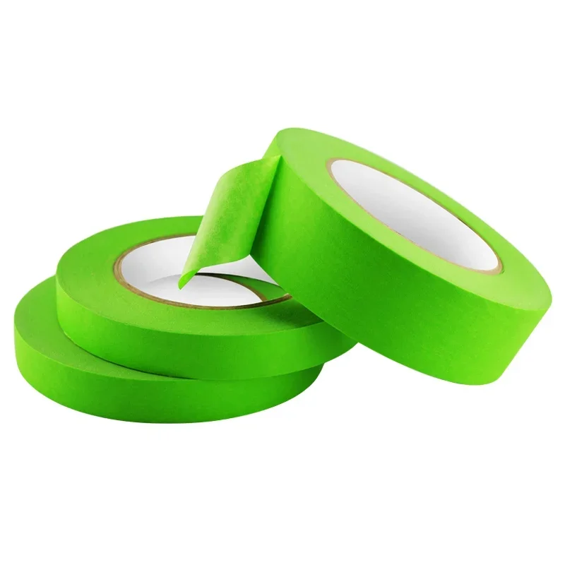 5Rolls Masking Tape High Temp Resistant for Car Paint Spraying Wall Decoration DIY Art Craft 24/36/48mm*20M No Residue