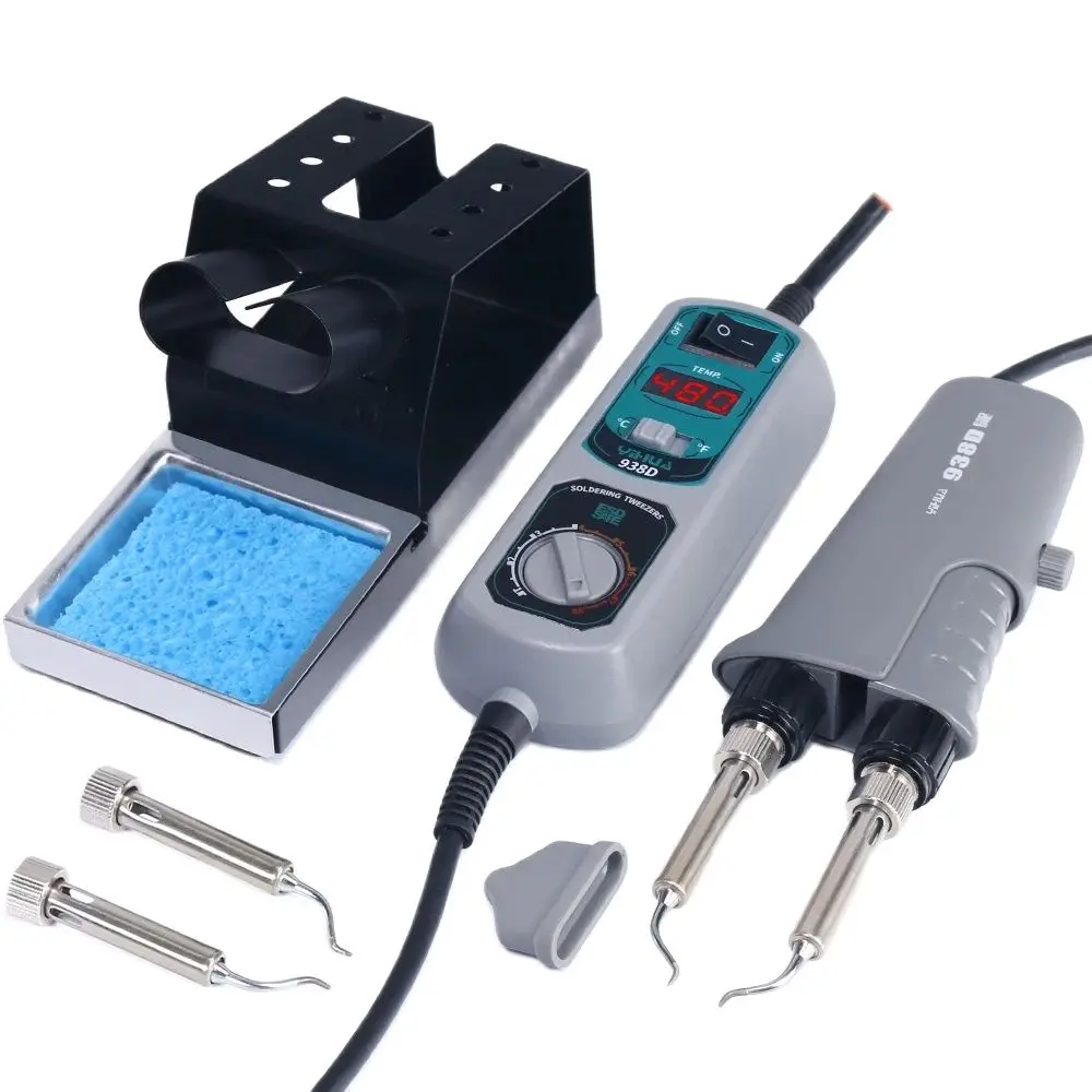 

YIHUA 938D Portable Tweezers Soldering Station 110V 220V Soldering Iron Station Chip Desoldering Kit Set SMD Welding Equipment