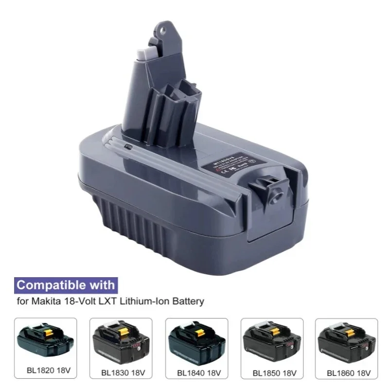 Battery Adapter For Makita/Dewalt/Milwaukee 18V Lithium Battery Convert To For Dyson V6 V7 V8 Cordless Vacuum Cleaner tool Use