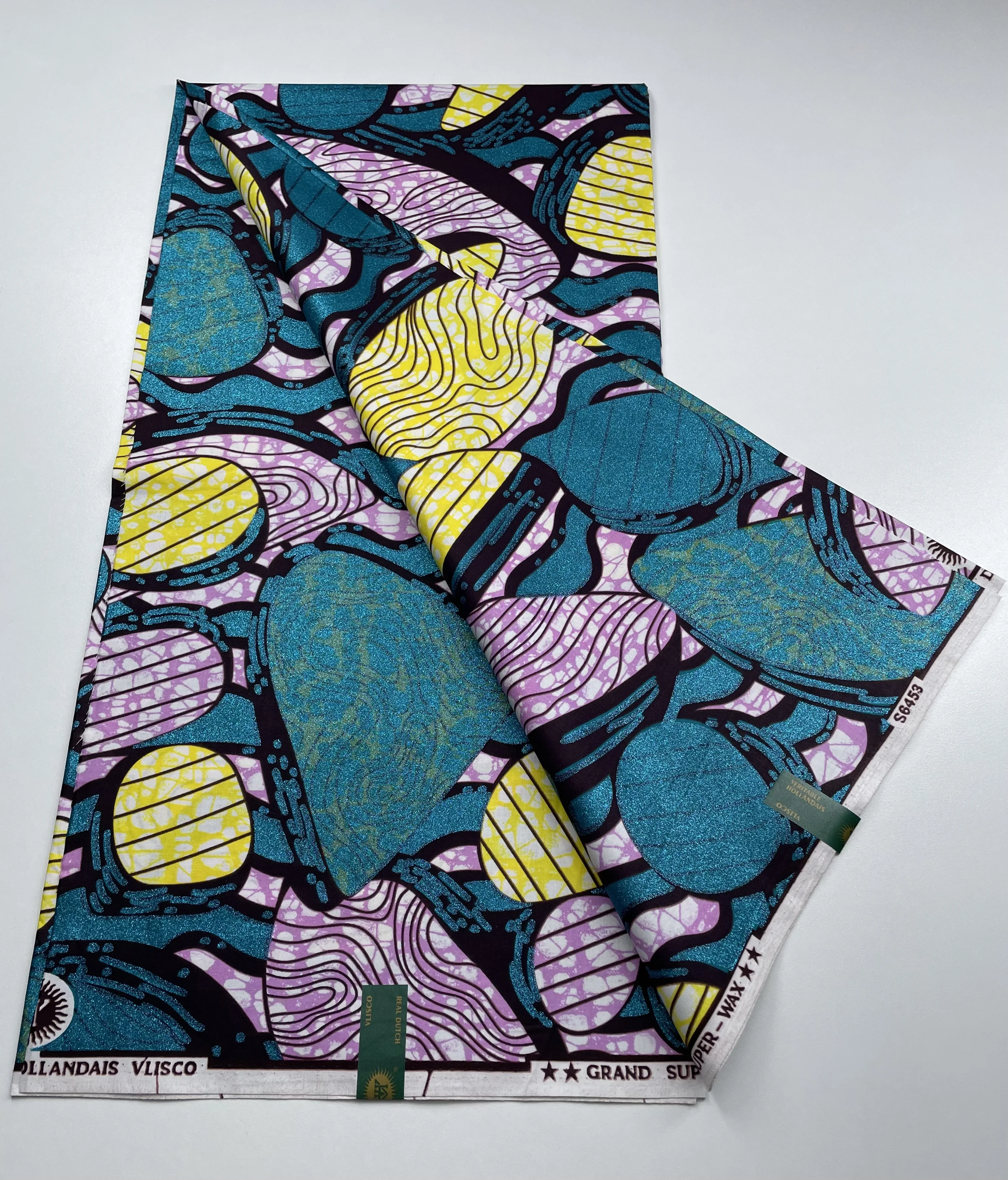 

New Grand Super Original tissu de cire africaine de haute qualité nigérian imprimé Ankara tissu pour coudre 6 Yard femmes robe 1