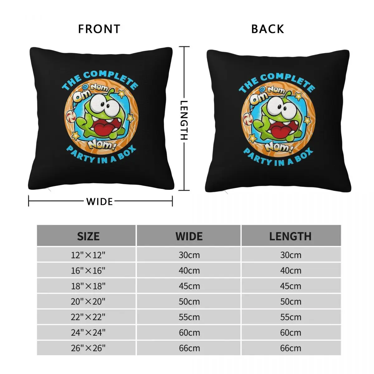Cut The Rope Om Nom Pillowcase Polyester Linen Velvet Pattern Zip Decorative Pillow Case Bed Cushion Cover