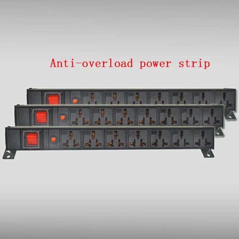 PDU power board network cabinet rack C14 port desktop 16A universal socket 1-10AC with overload protection wireless socket