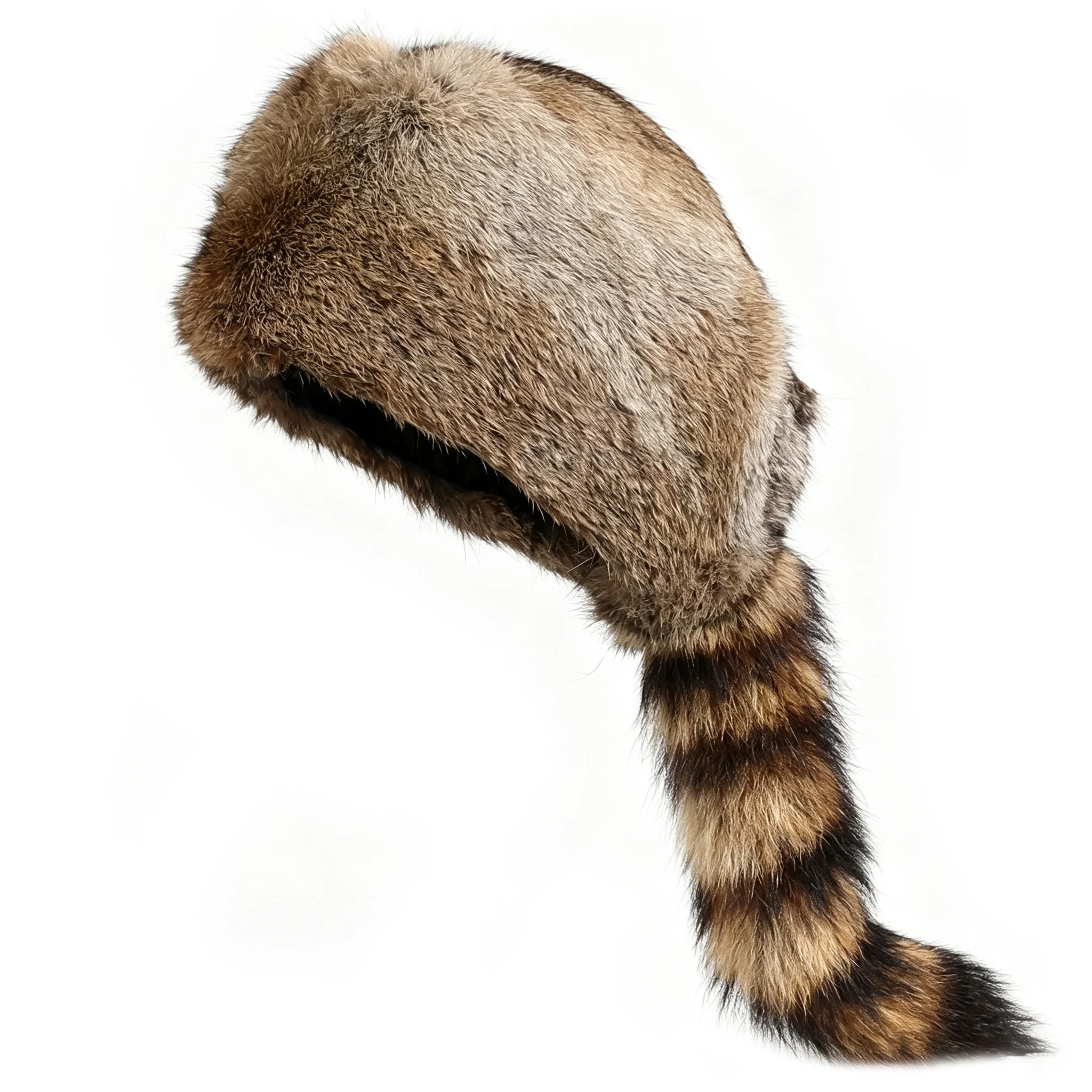 BOONJOVIA Unisex Winter Real Rabbit Fur Ushanka Trapper Hat with Raccoon Fur Tail Bucket Cap For Cold Winter