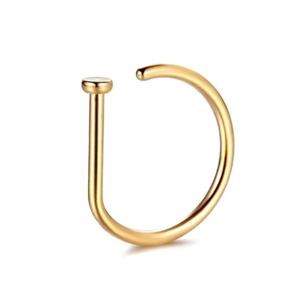 Künstlicher Nasenring zum Aufstecken aus Edelstahl, nicht durchdringend, Nasenclip, Körperschmuck, Unisex, minimalistisch, Punk